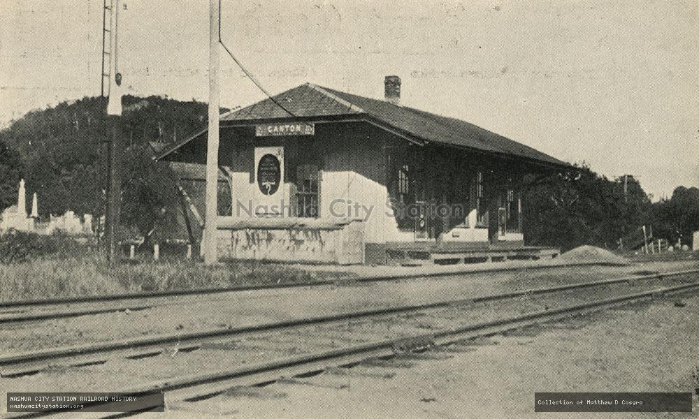Postcard: Railroad Station, Canton, Connecticut